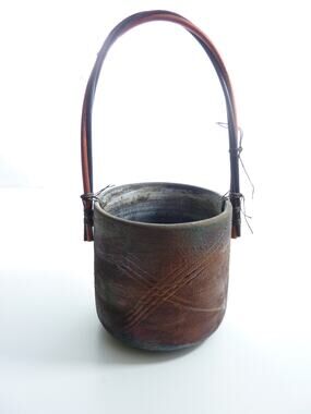 Vintage Gay Liebert Raku Art Studio Pottery Vase, Signed, Ikebana Vase Planter